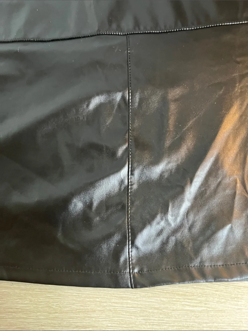 Classic Black Faux Leather Mini Skirt